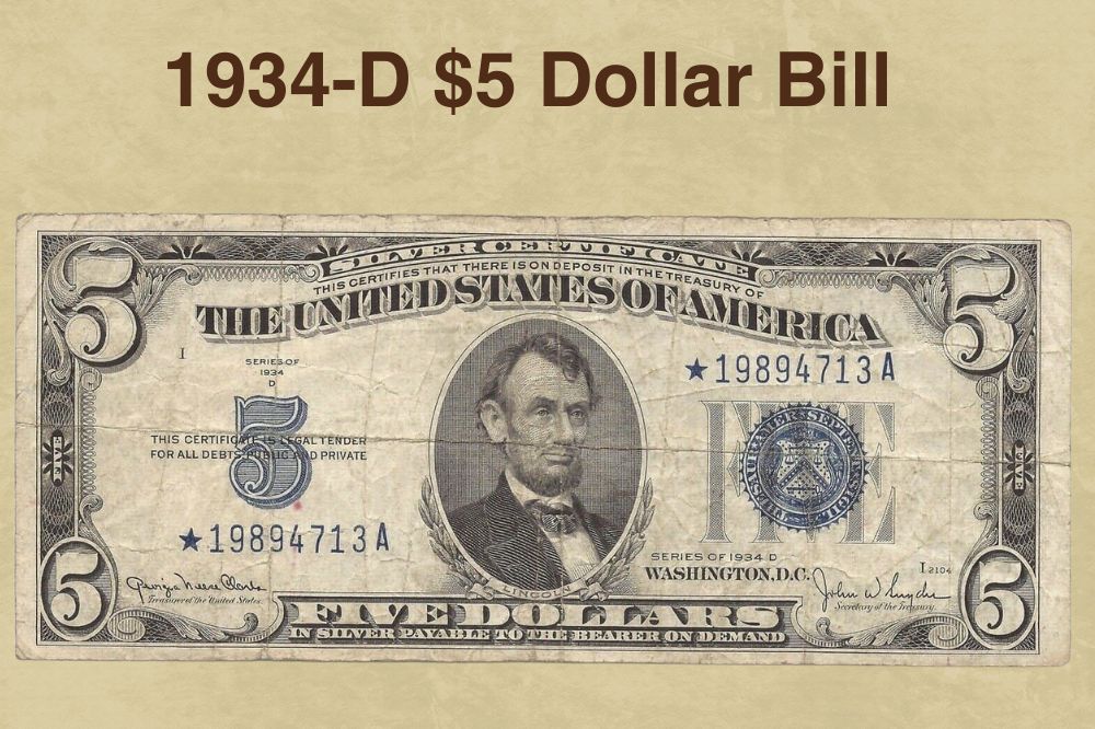 1934-D $5 Dollar Bill