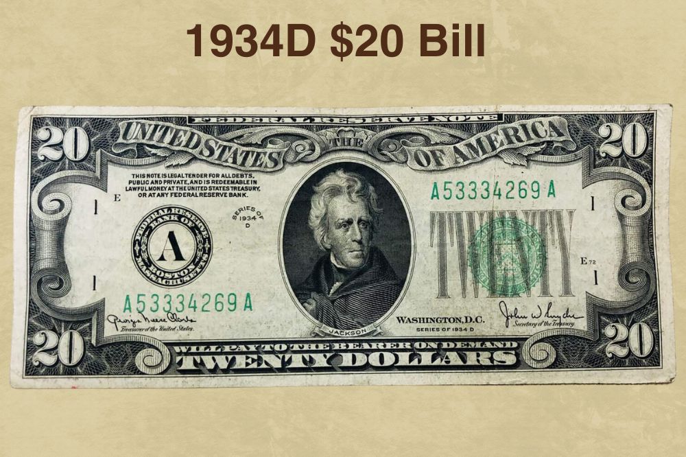 1934D $20 Bill