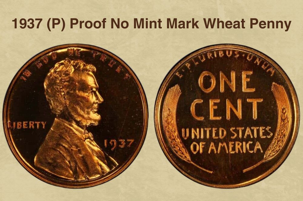 1937 (P) Proof No Mint Mark Wheat Penny