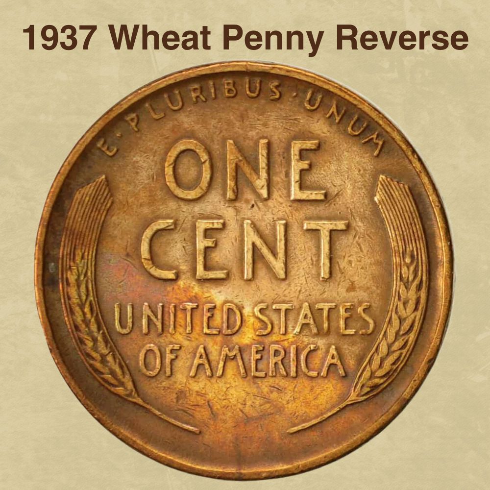 1937 Wheat Penny Reverse