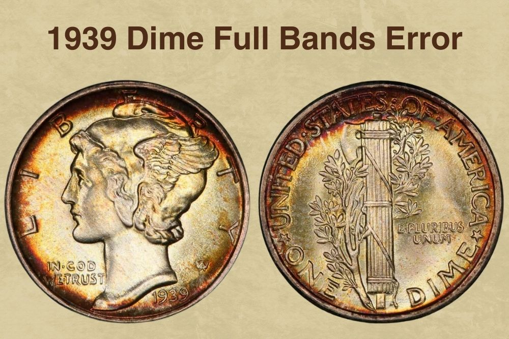 1939 Dime Full Bands Error