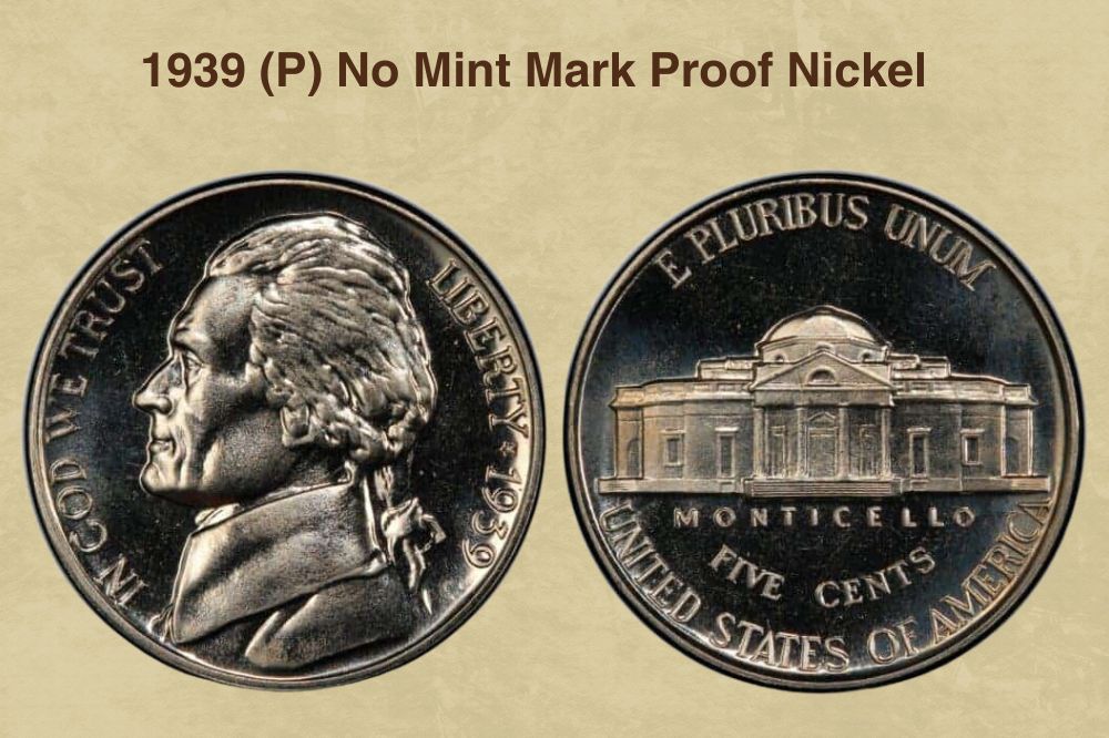 1939 (P) No Mint Mark Proof Nickel