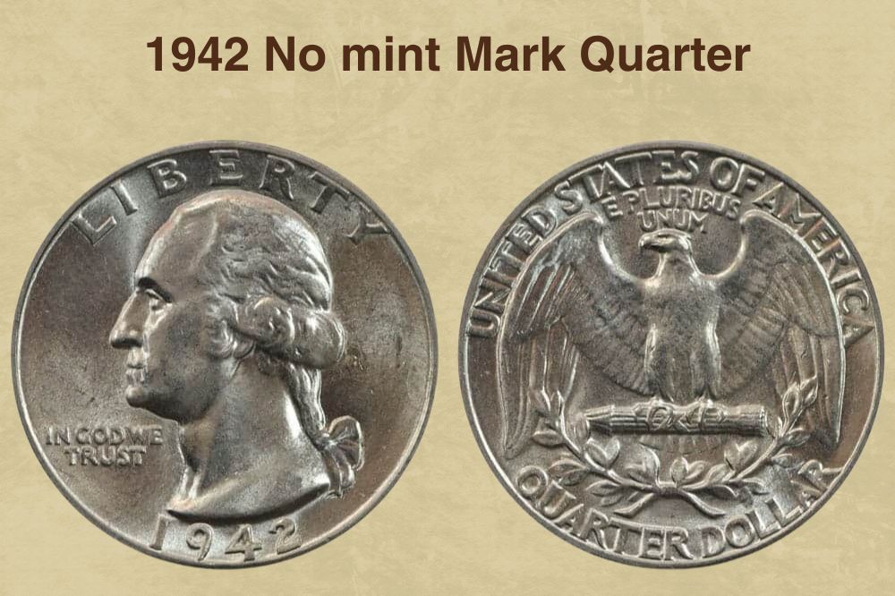 1942 No mint Mark Quarter