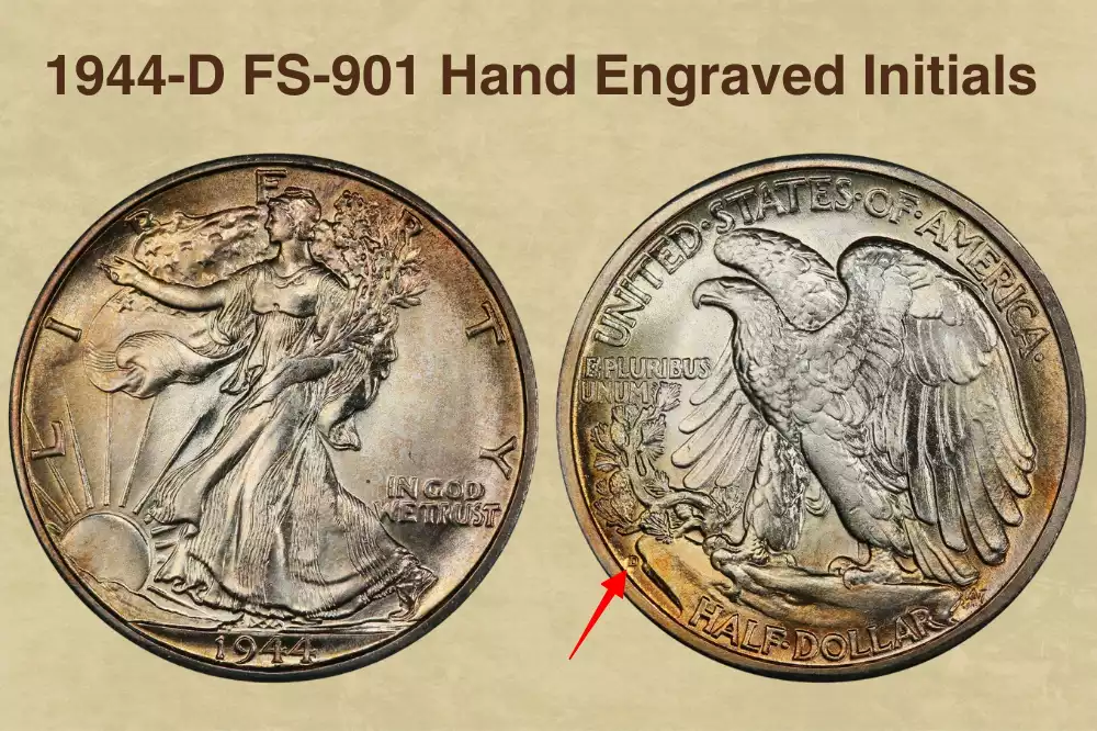 1944-D FS-901 Hand Engraved Initials