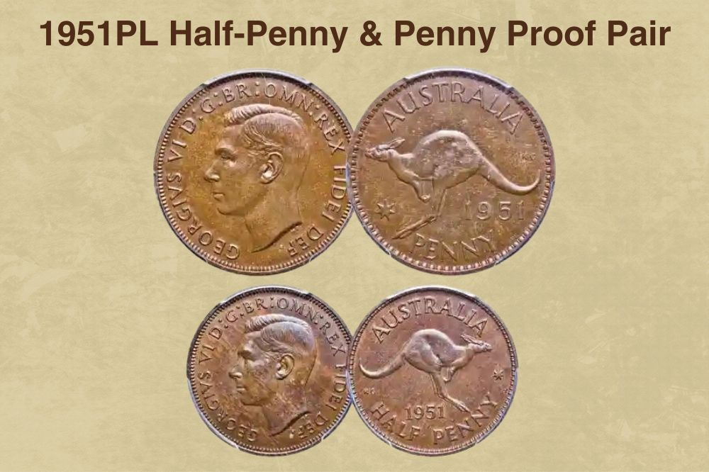 1951PL Half-Penny & Penny Proof Pair