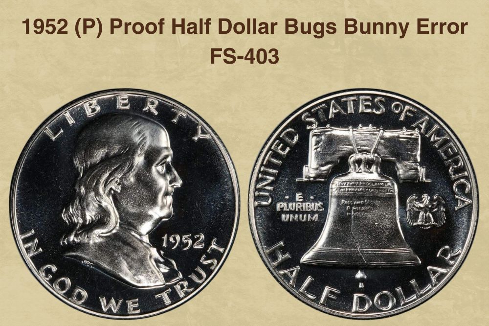 1952 (P) Proof Half Dollar Bugs Bunny Error FS-403