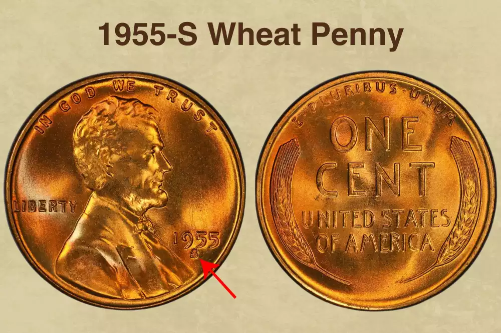 1955-S Wheat Penny Value