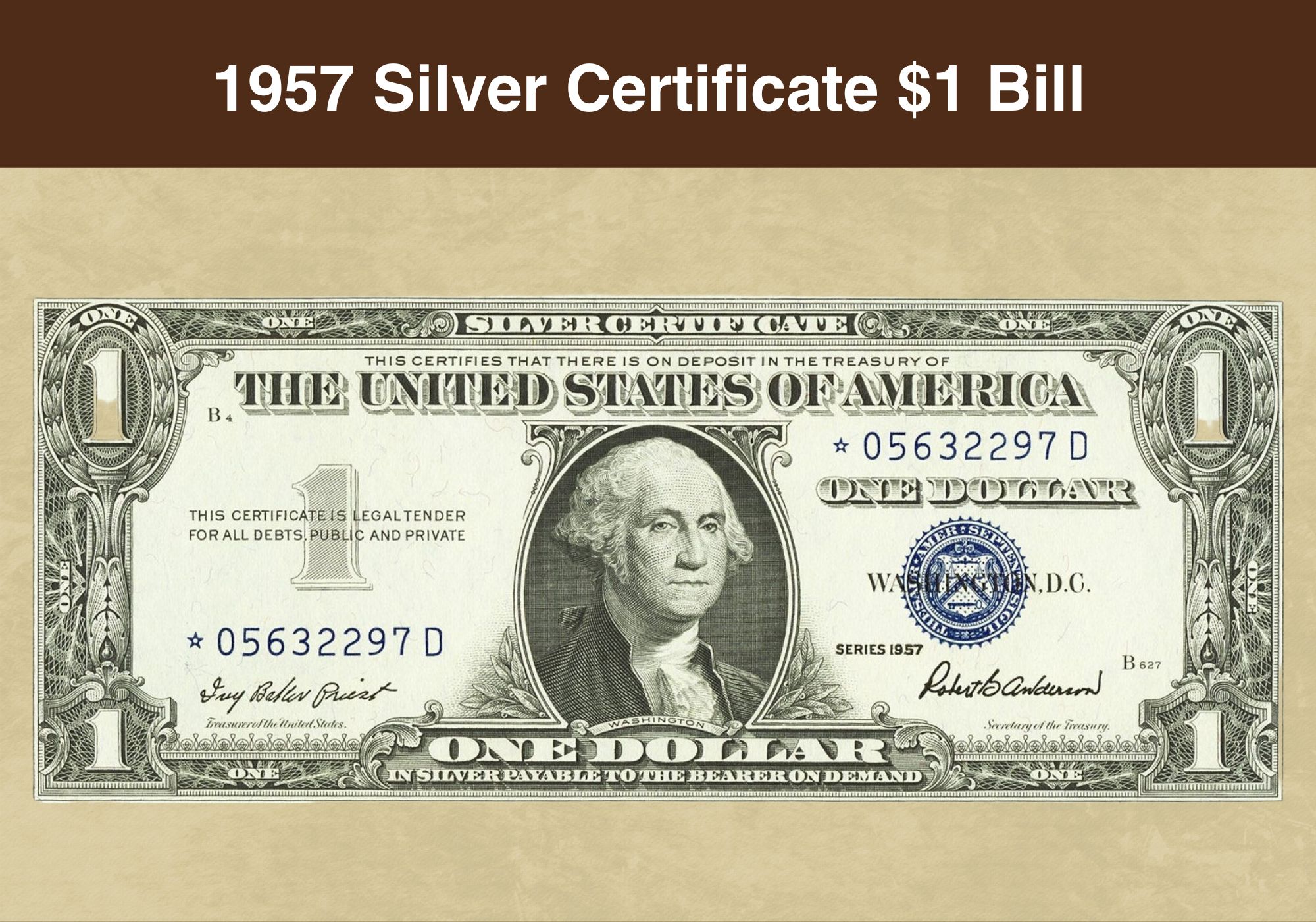 1957 Silver Certificate $1 Bill Value