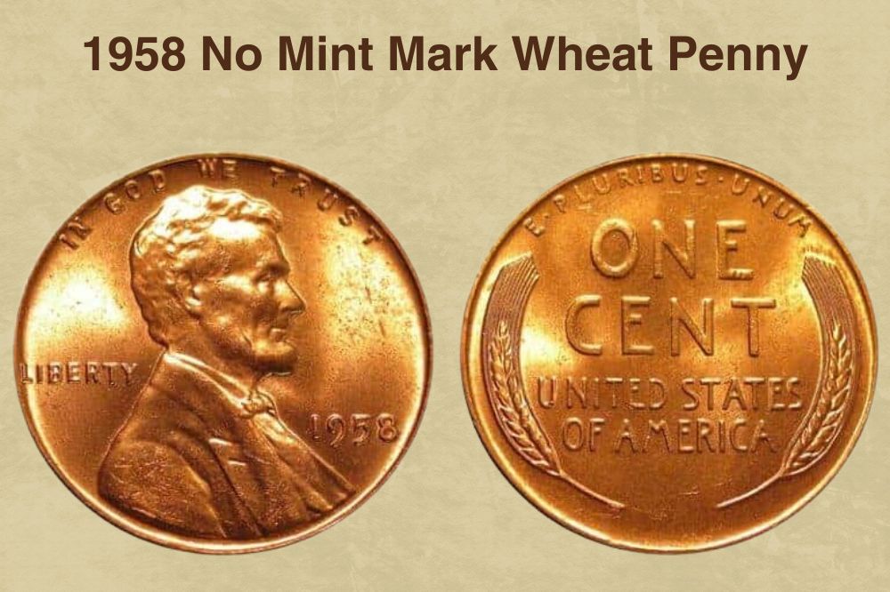 1958 No Mint Mark Wheat Penny