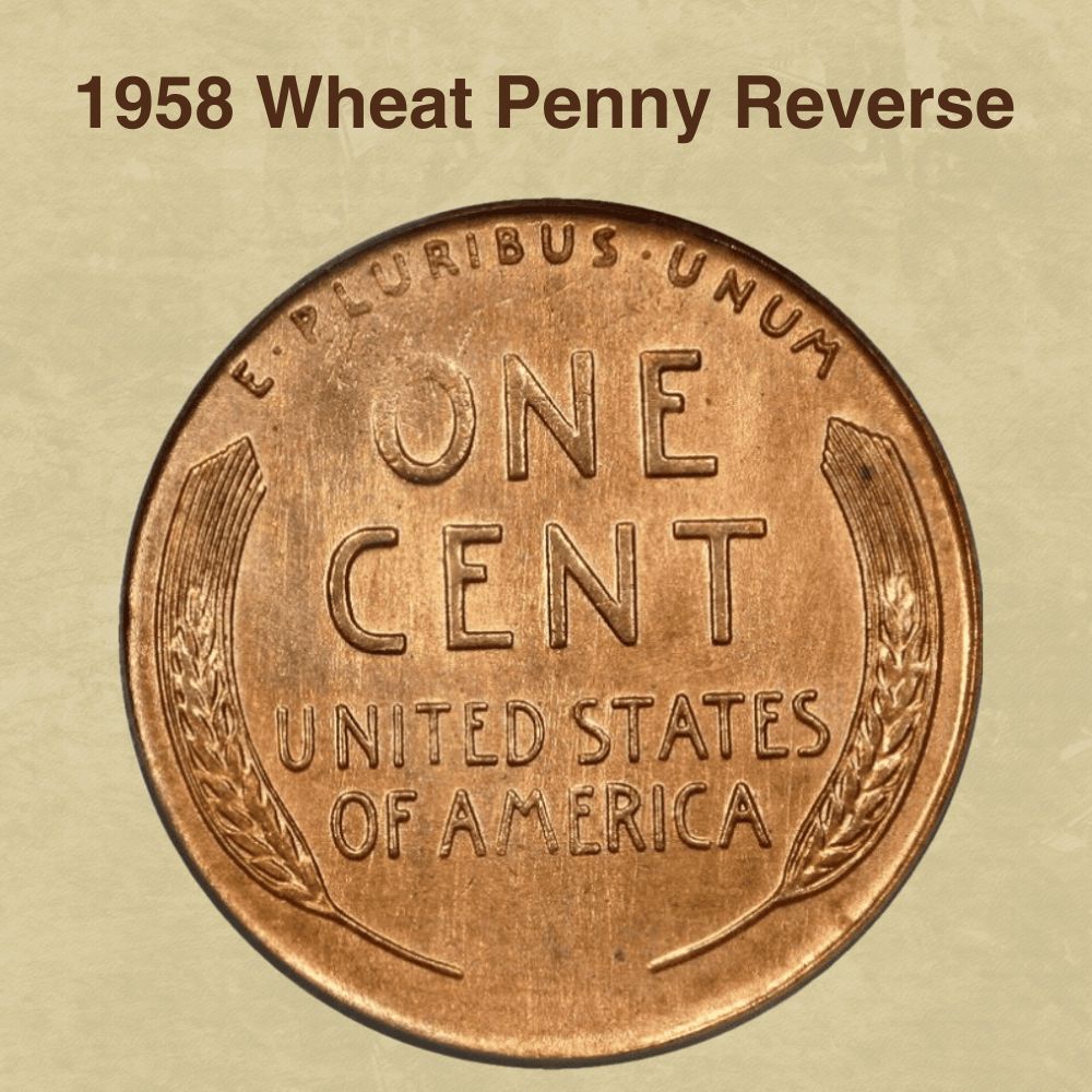 1958 Wheat Penny Reverse
