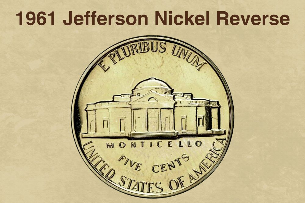 1961 Jefferson Nickel Reverse