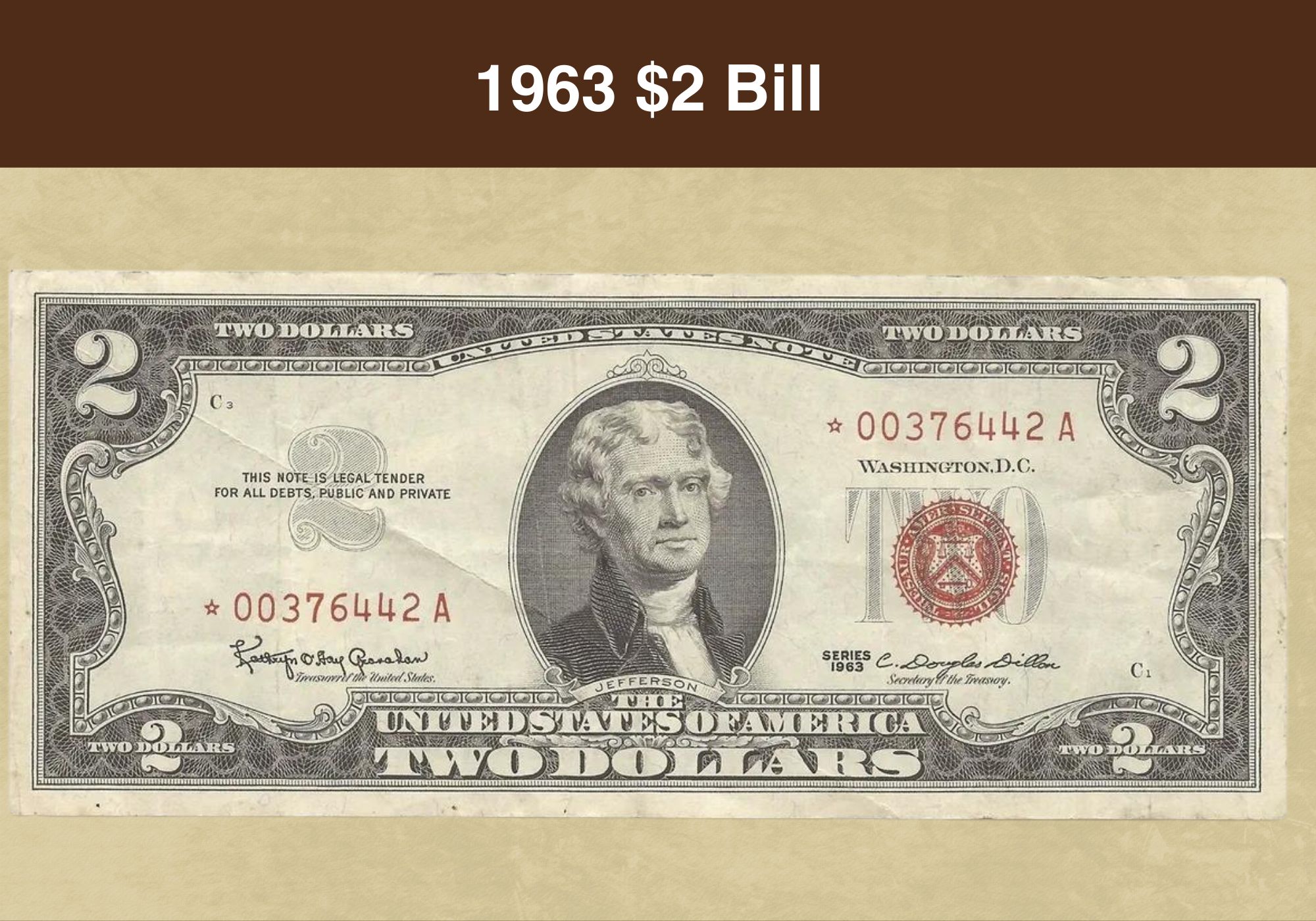 1963 $2 Bill Value