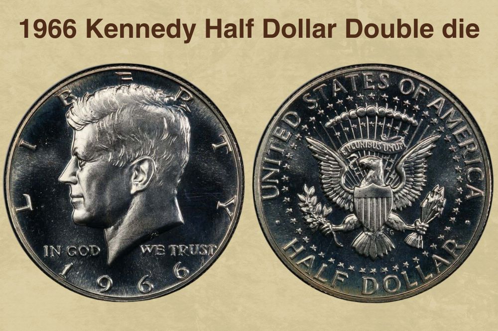 1966 Kennedy Half Dollar Double die