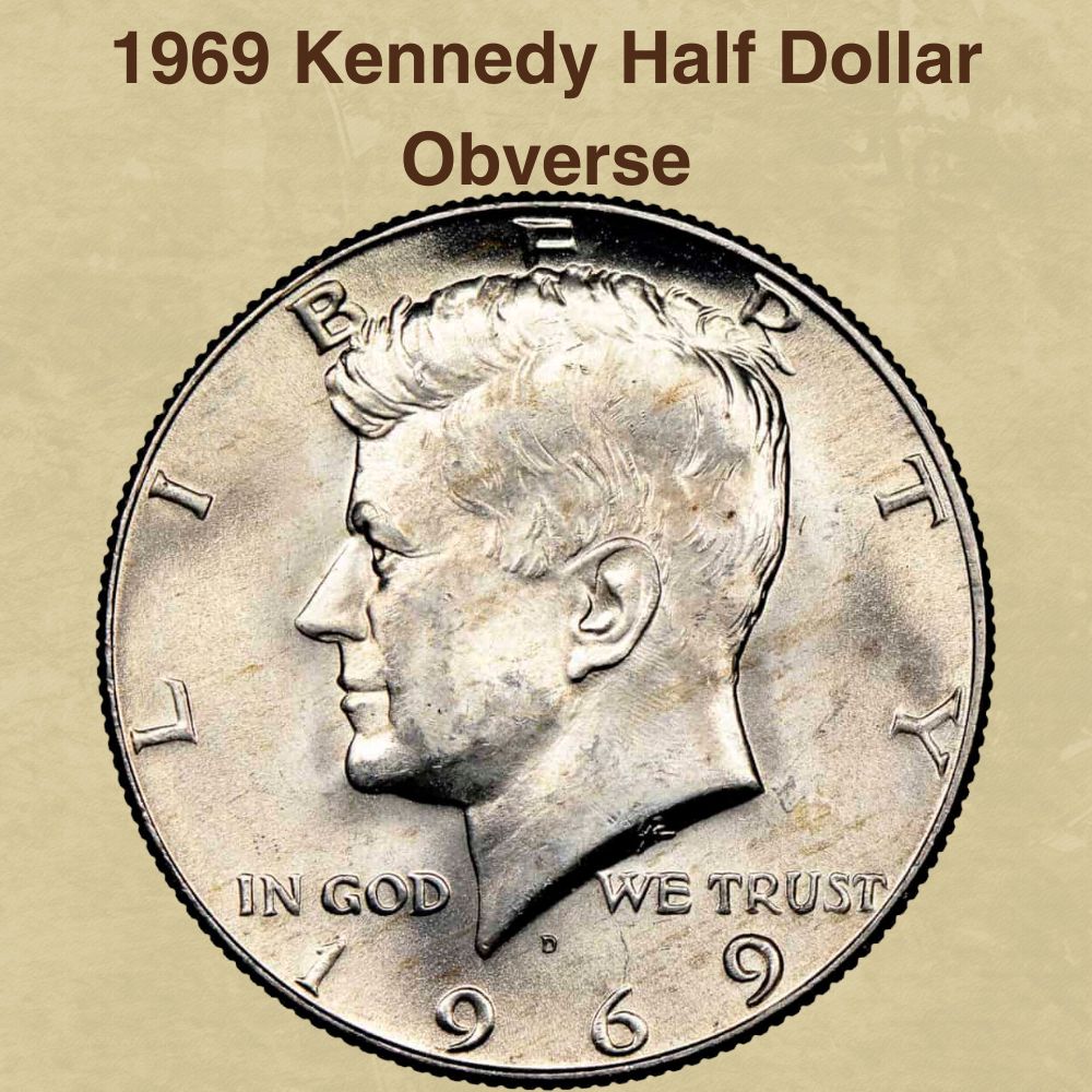 1969 Kennedy Half Dollar Obverse
