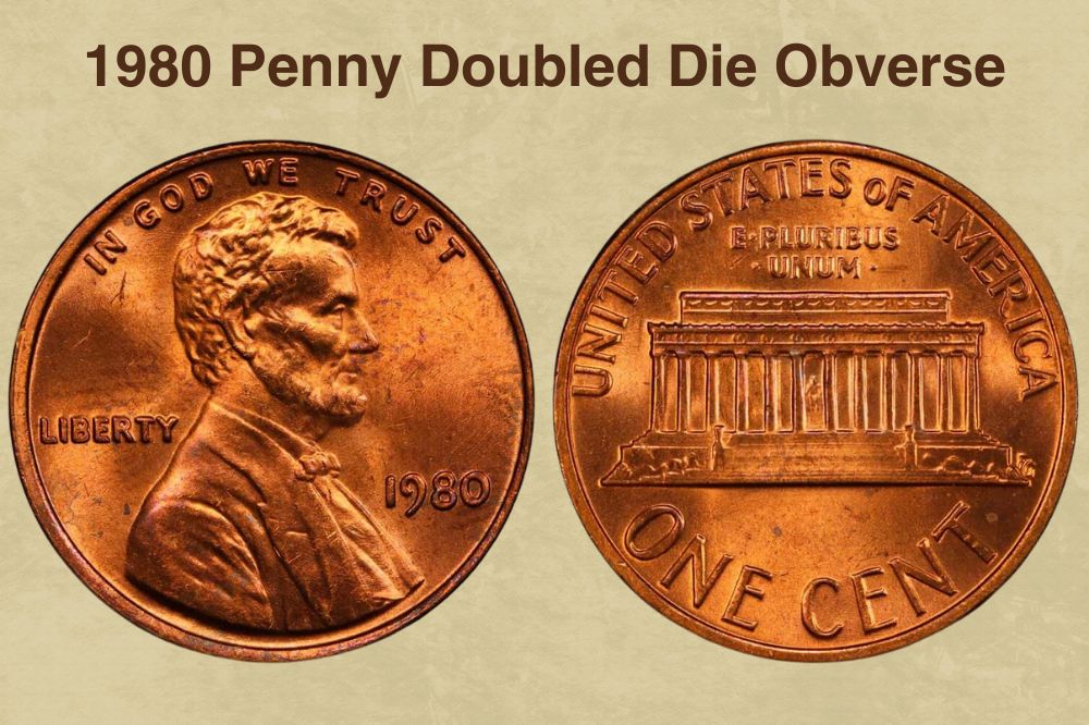 1980 Penny Doubled Die Obverse