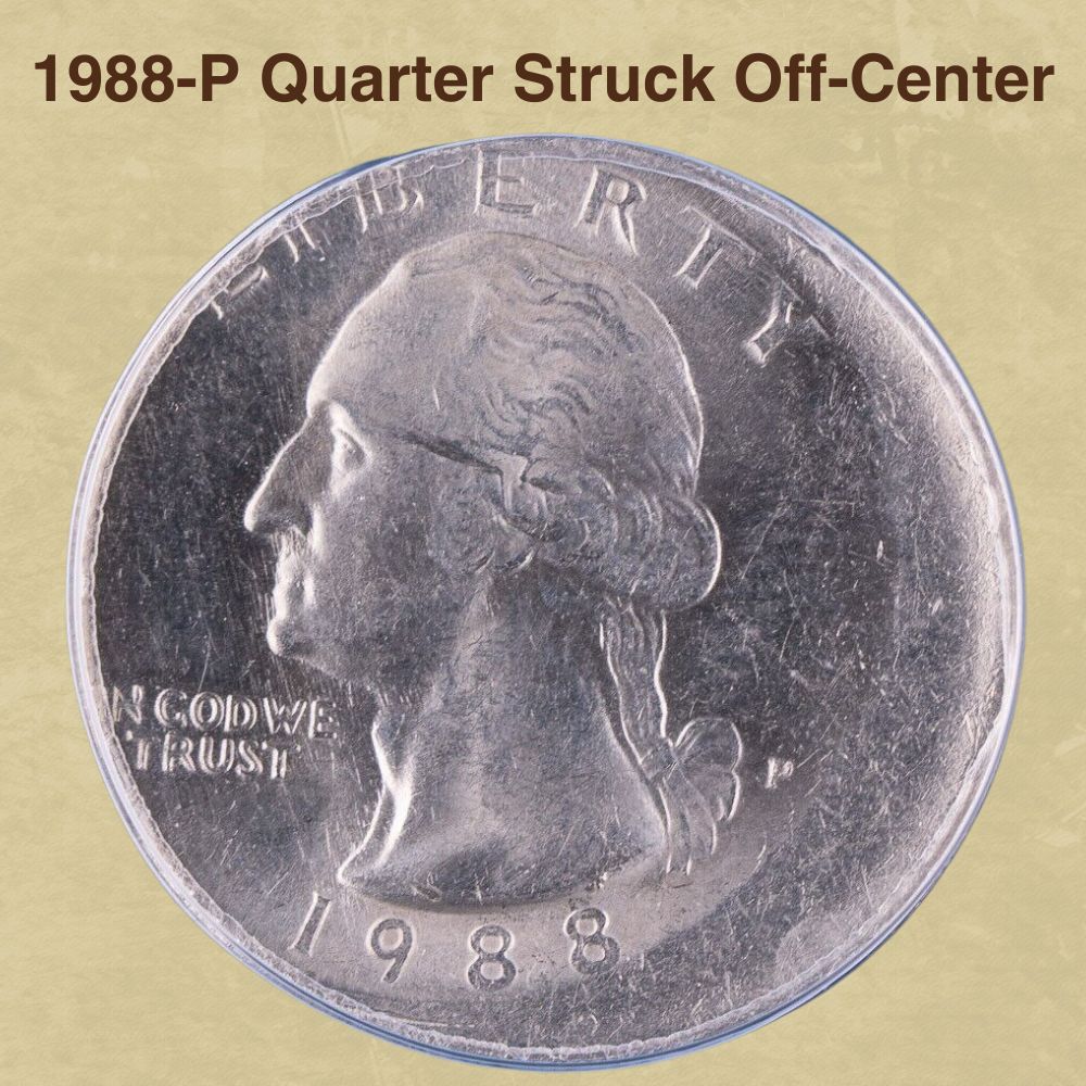 1988-P Quarter Struck Off-Center