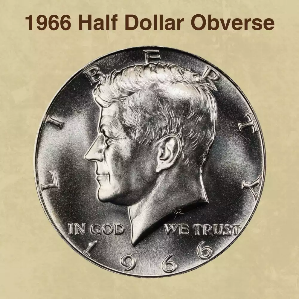 The Obverse Of The 1966 Half Dollar