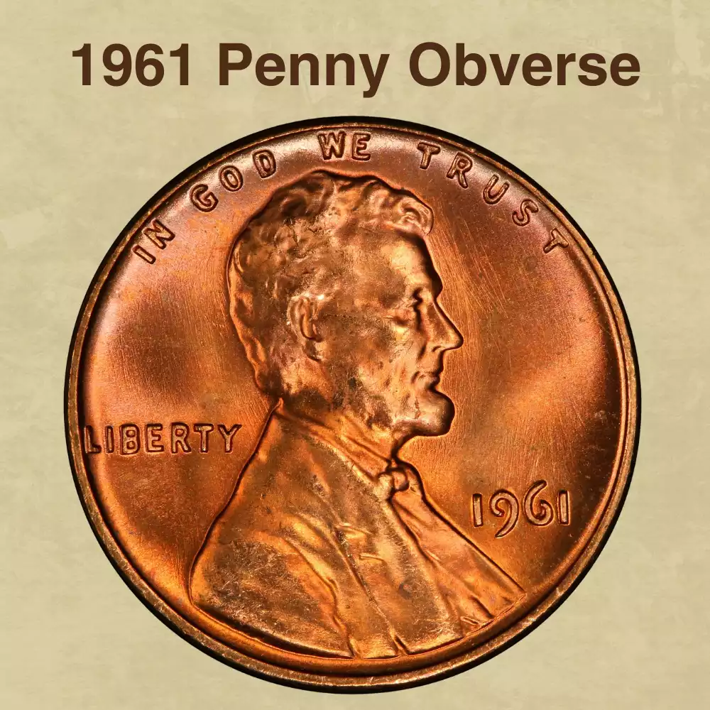 The Obverse of the 1961 Penny