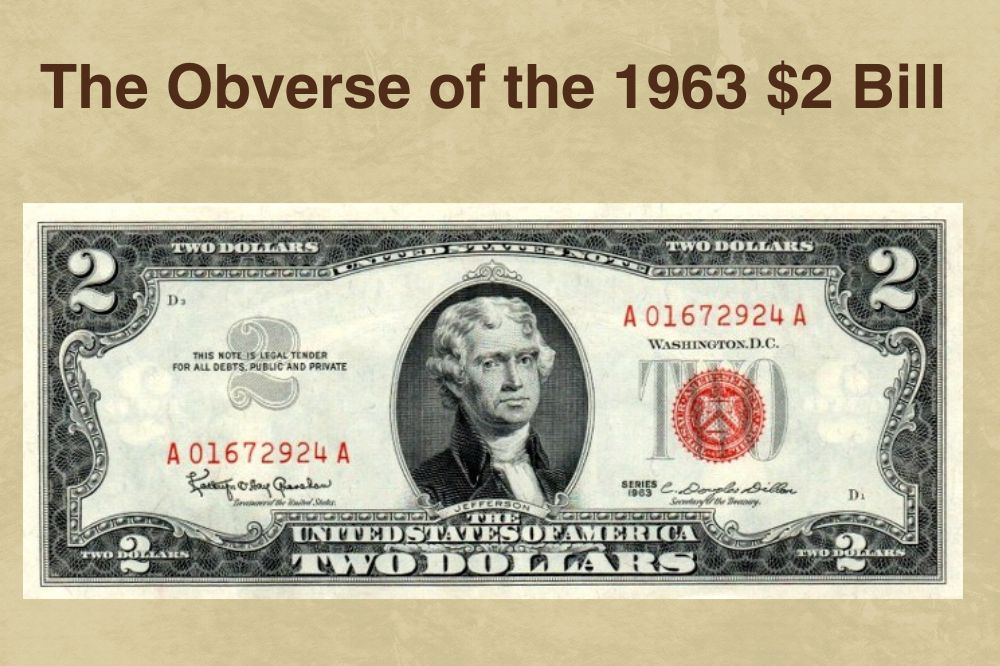 The Obverse of the 1963 $2 Bill