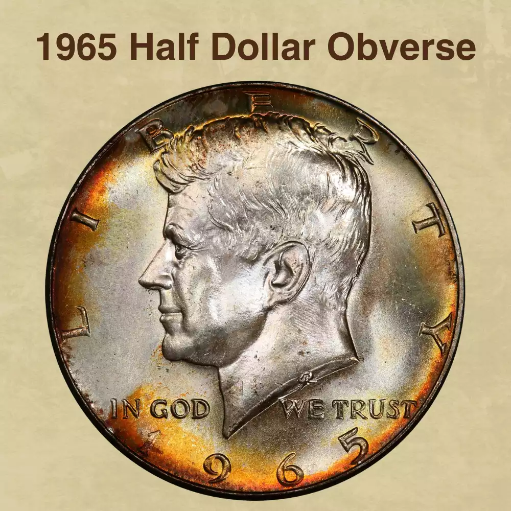 The Obverse of the 1965 Half Dollar