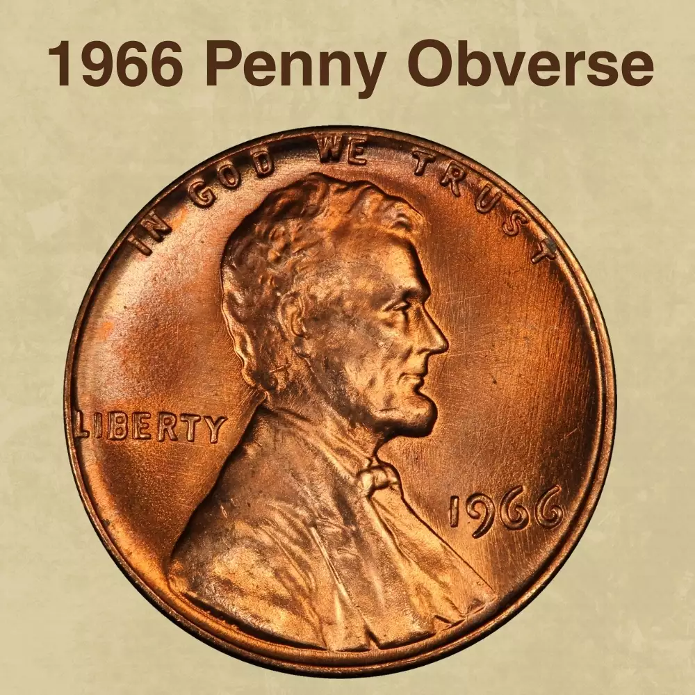 The Obverse of the 1966 Penny