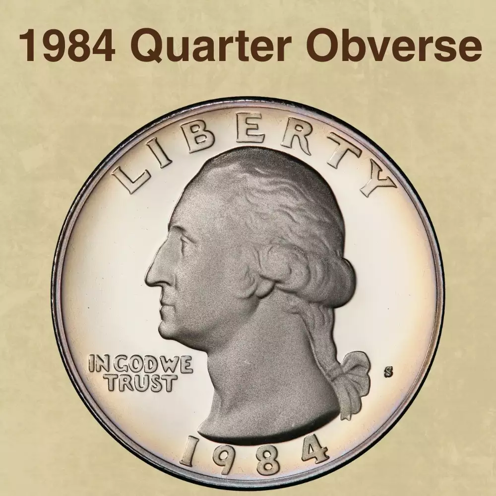 The Obverse of the 1984 Quarter