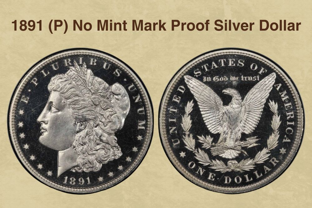 1891 (P) No Mint Mark Proof Silver Dollar