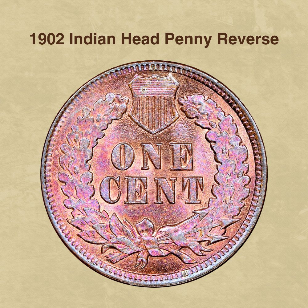 1902 Indian Head penny reverse