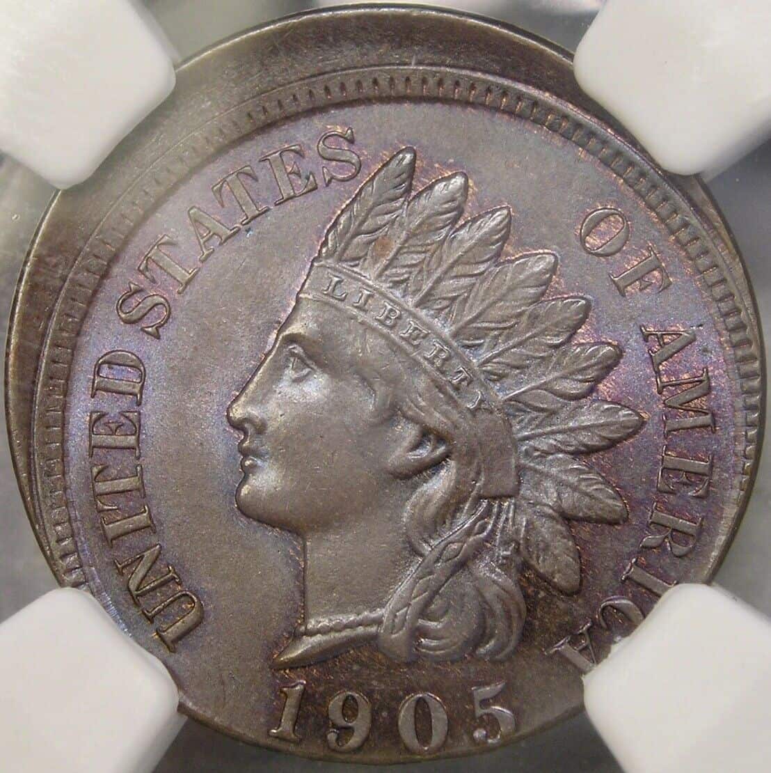 1905 Indian Head Penny Off-center