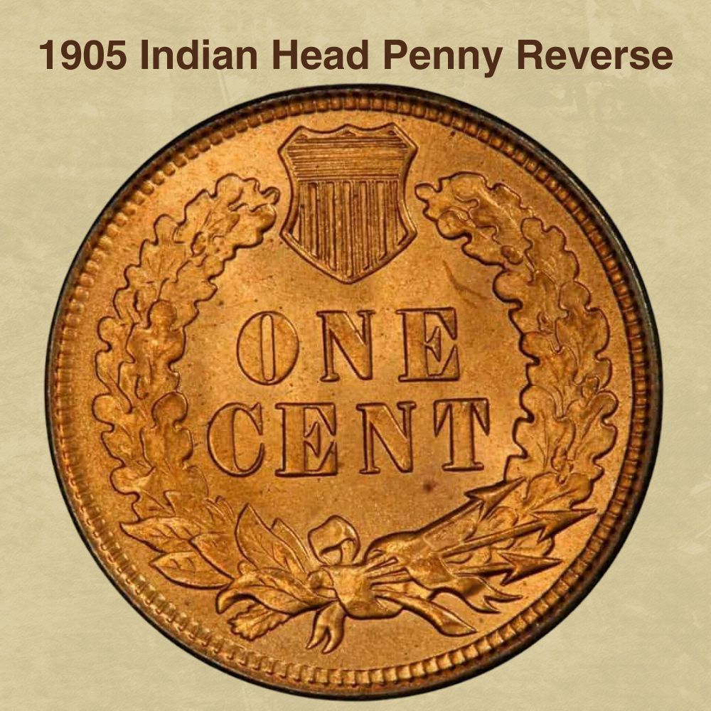 1905 Indian Head Penny Reverse