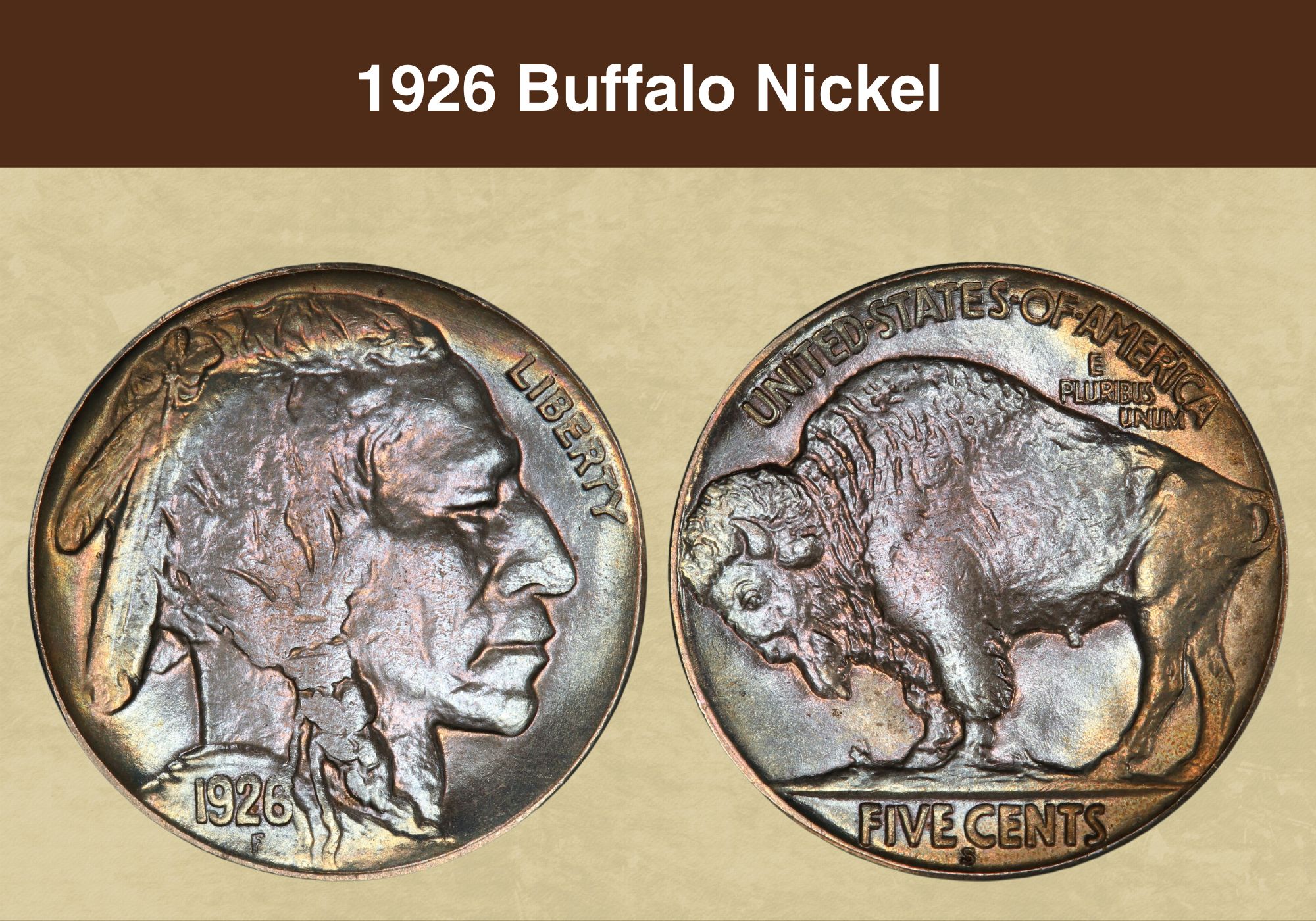 1926 & 27 P BUFFALO NICKELS, TOUGH EARLY DATES, FREE SHIPPING, 15% OFF 2+  ITEMS!