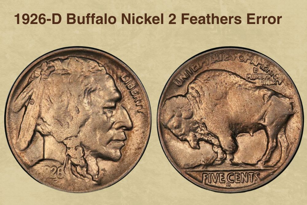 1926-D Buffalo Nickel 2 Feathers Error