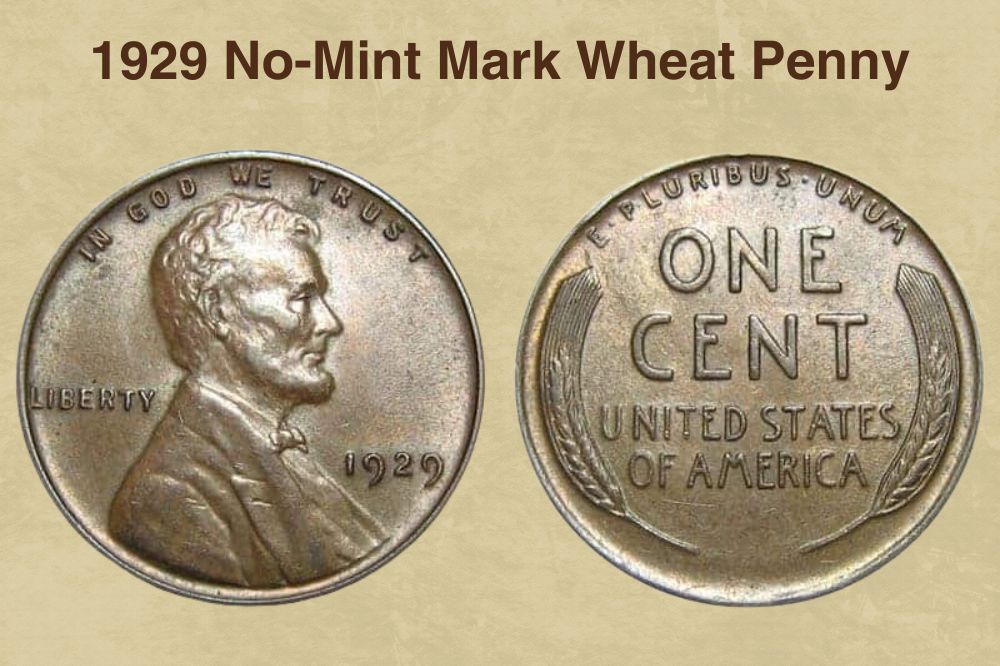 1929 No-Mint Mark Wheat Penny