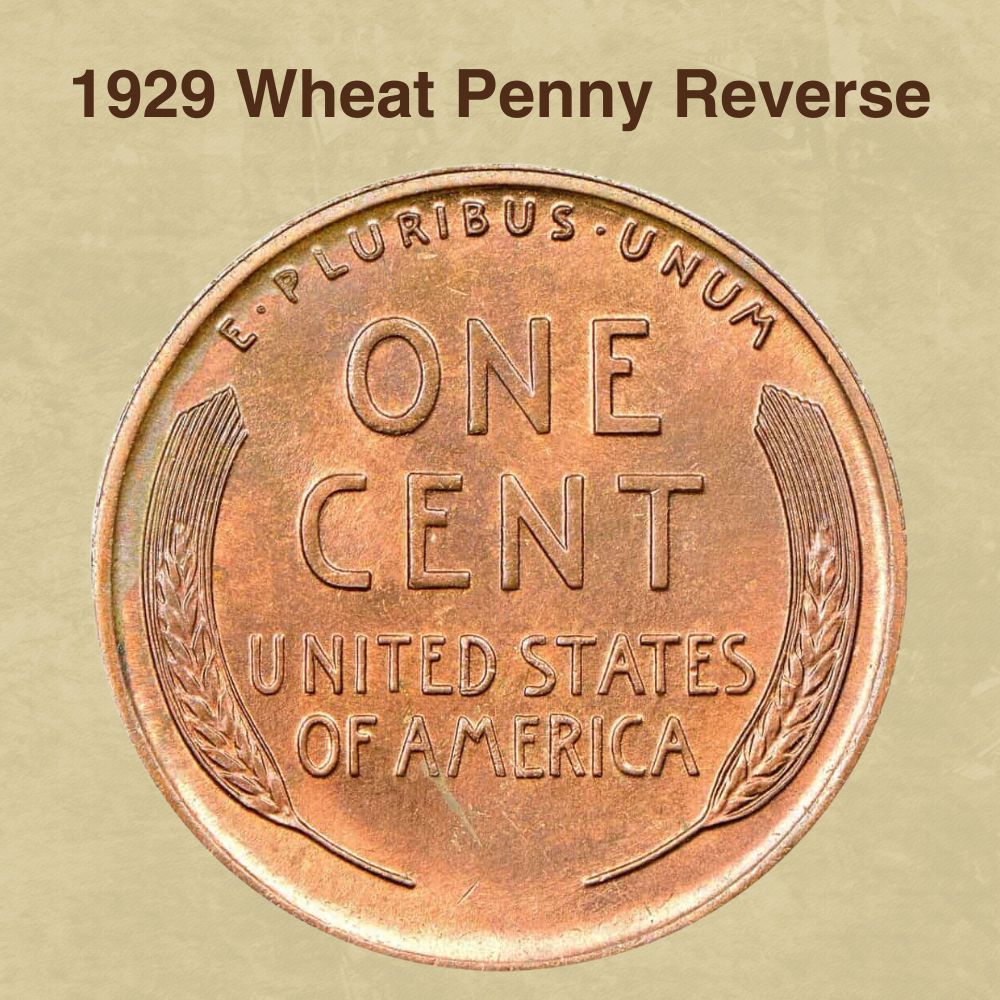 1929 Wheat Penny Reverse