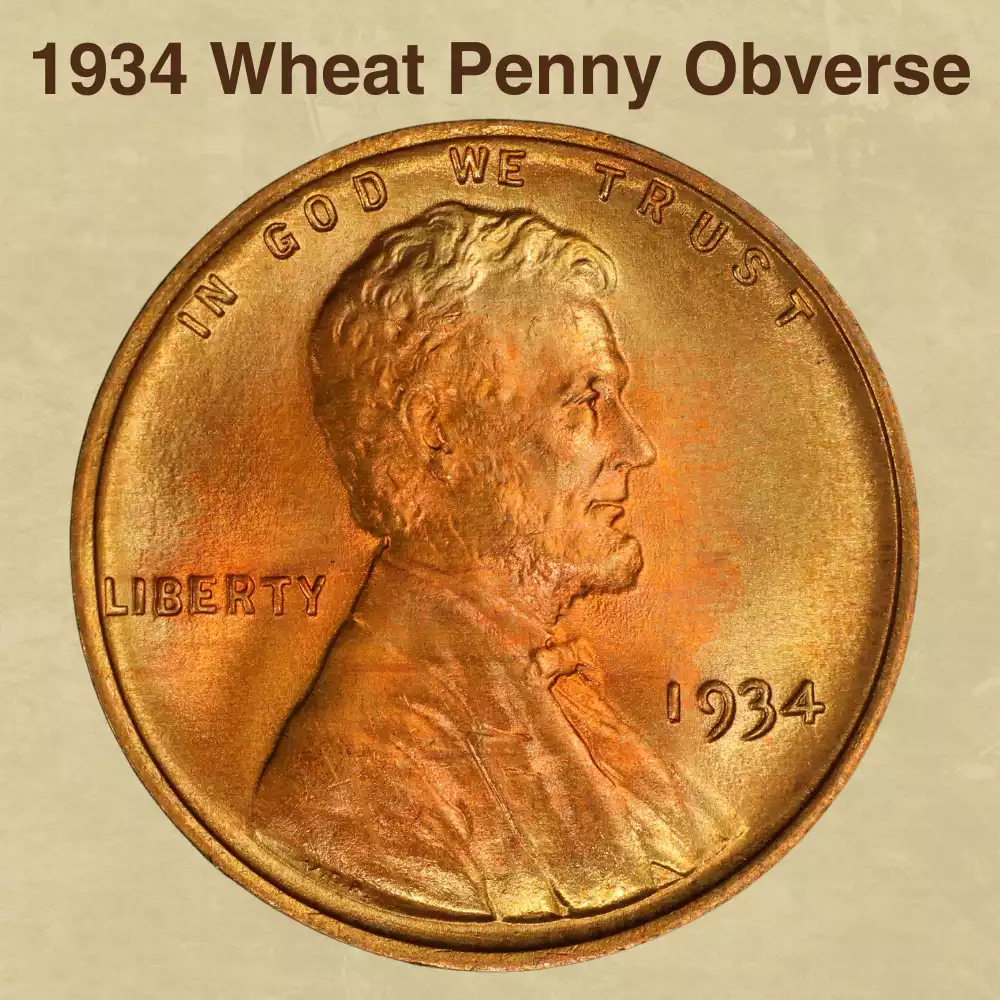 The Obverse of the 1934 Wheat Penny
