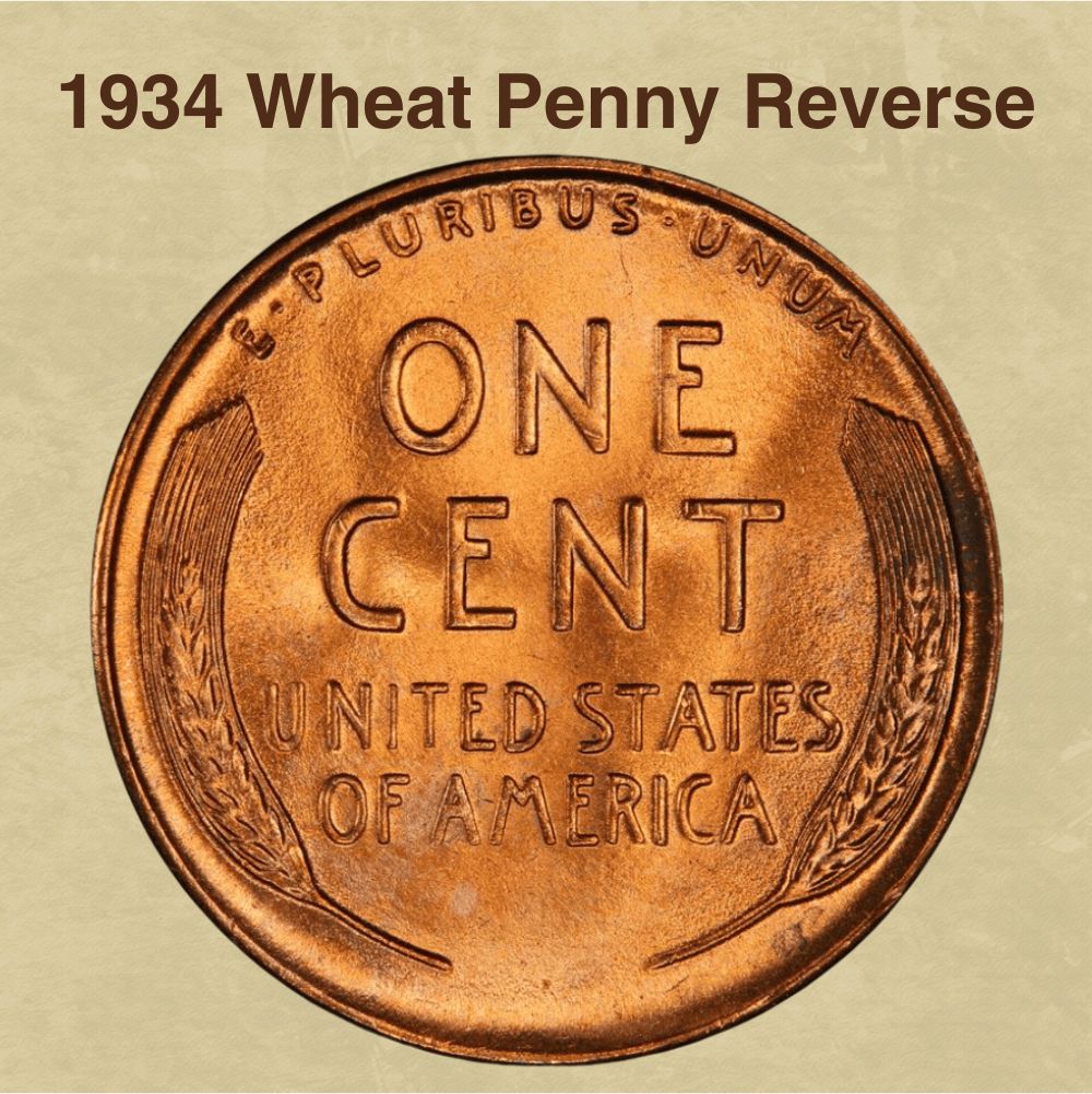 1934 Wheat Penny Reverse