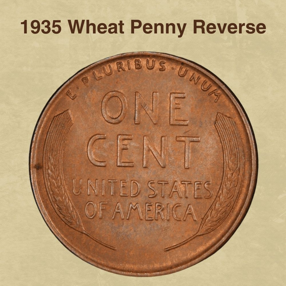 1935 Wheat Penny Reverse