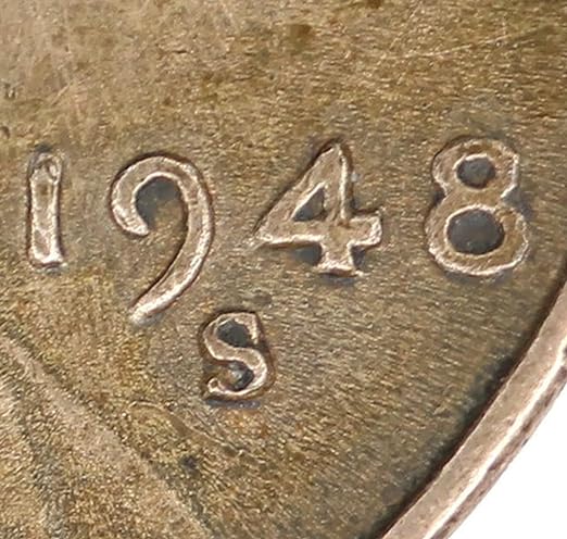 1948-SS Wheat Penny RPM Error