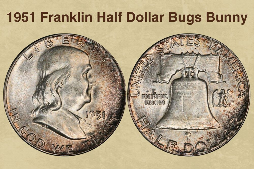 1951 Franklin Half Dollar Bugs Bunny