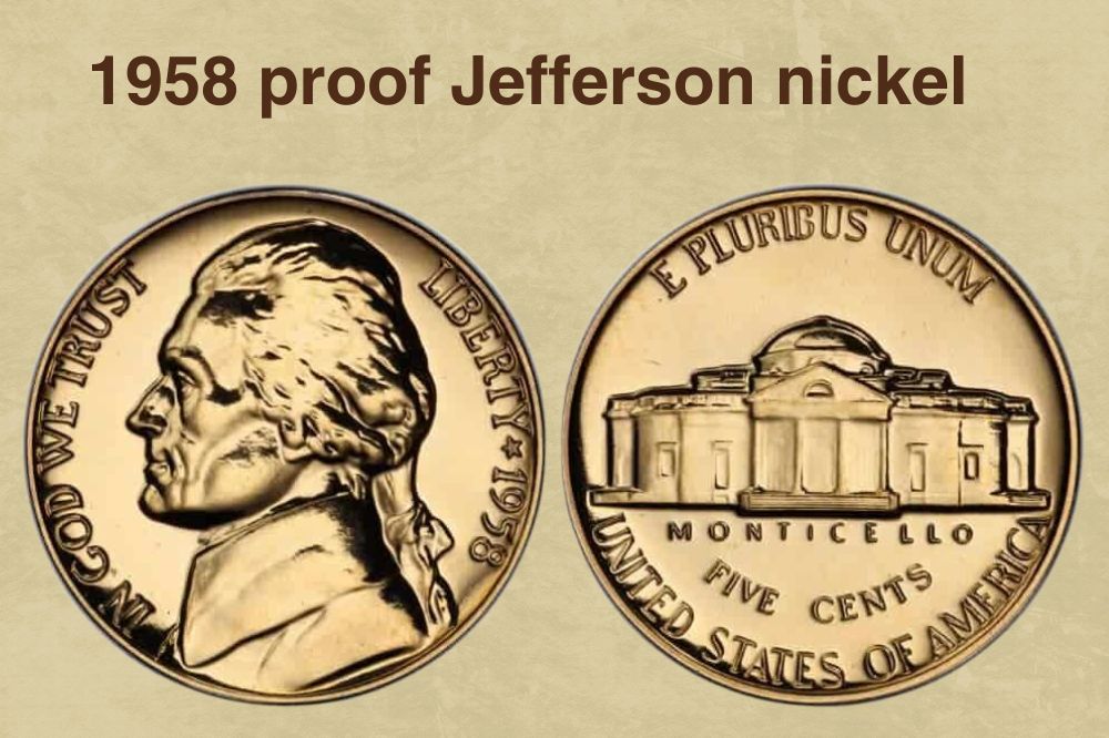 1958 proof Jefferson nickel