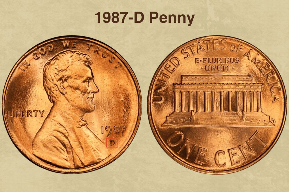 1987-D Penny