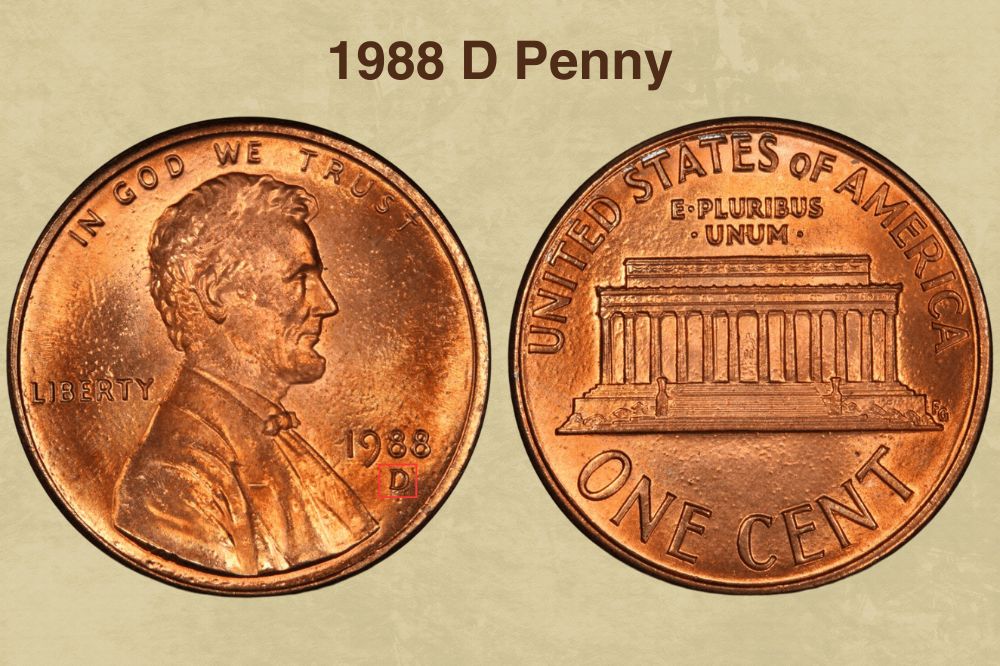 1988 D Penny
