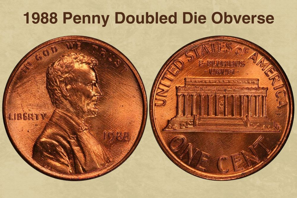 1988 Penny Doubled Die Obverse