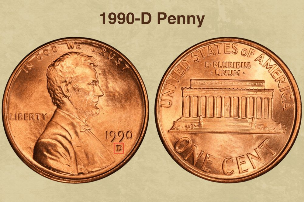 1990-D Penny