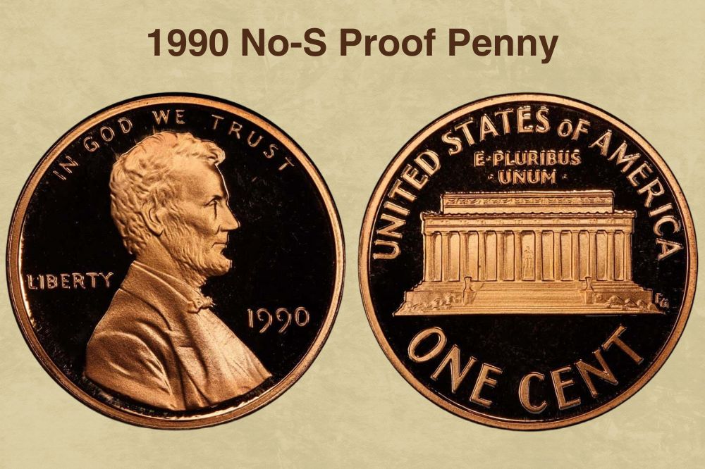 1990 No-S Proof Penny