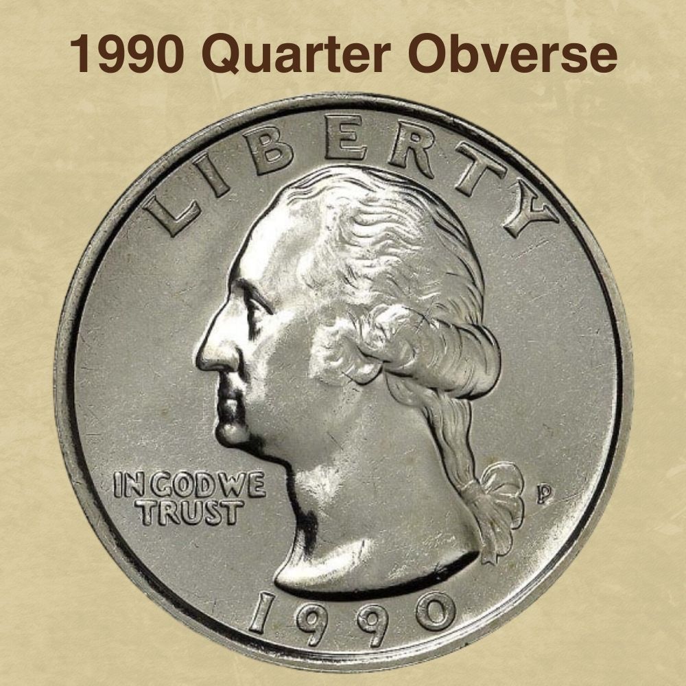 1990 Quarter Obverse
