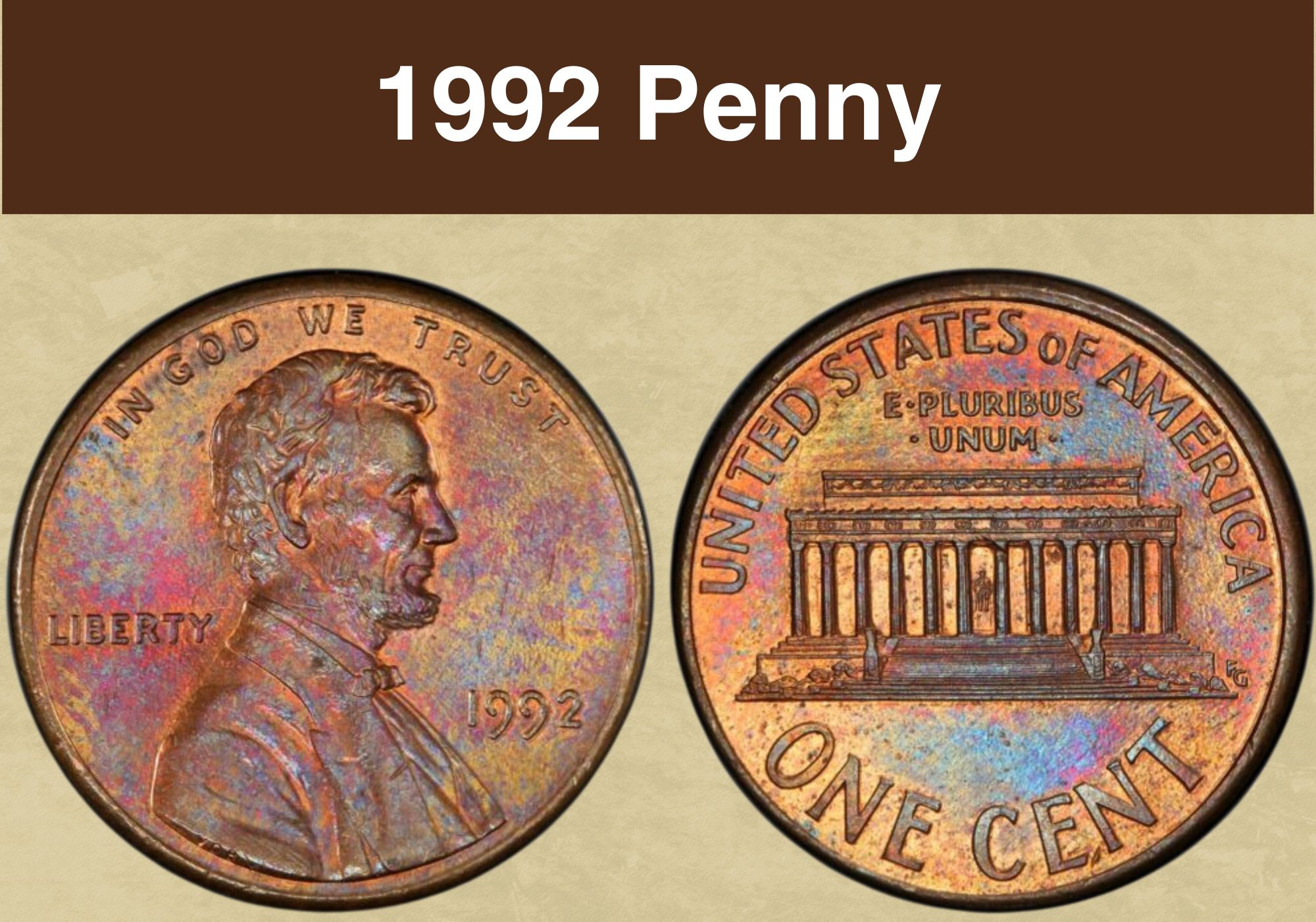 1992 Penny Coin Value (Errors List, "D", "S" & No Mint Mark Worth