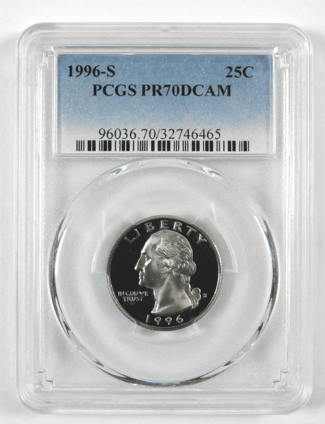 1996-S Clad Proof Quarter Value