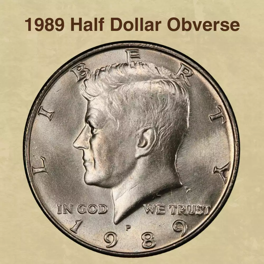 The Obverse Of The 1989 Half Dollar