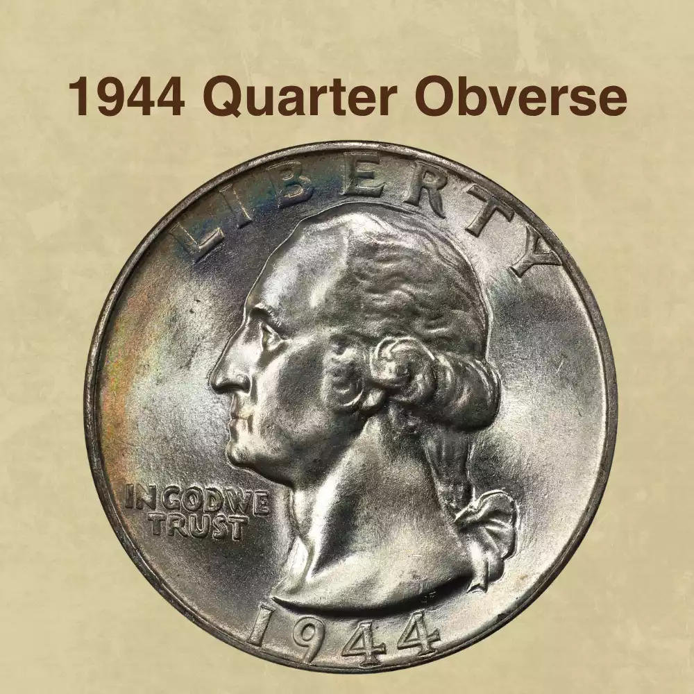 The Obverse of the 1944 quarter